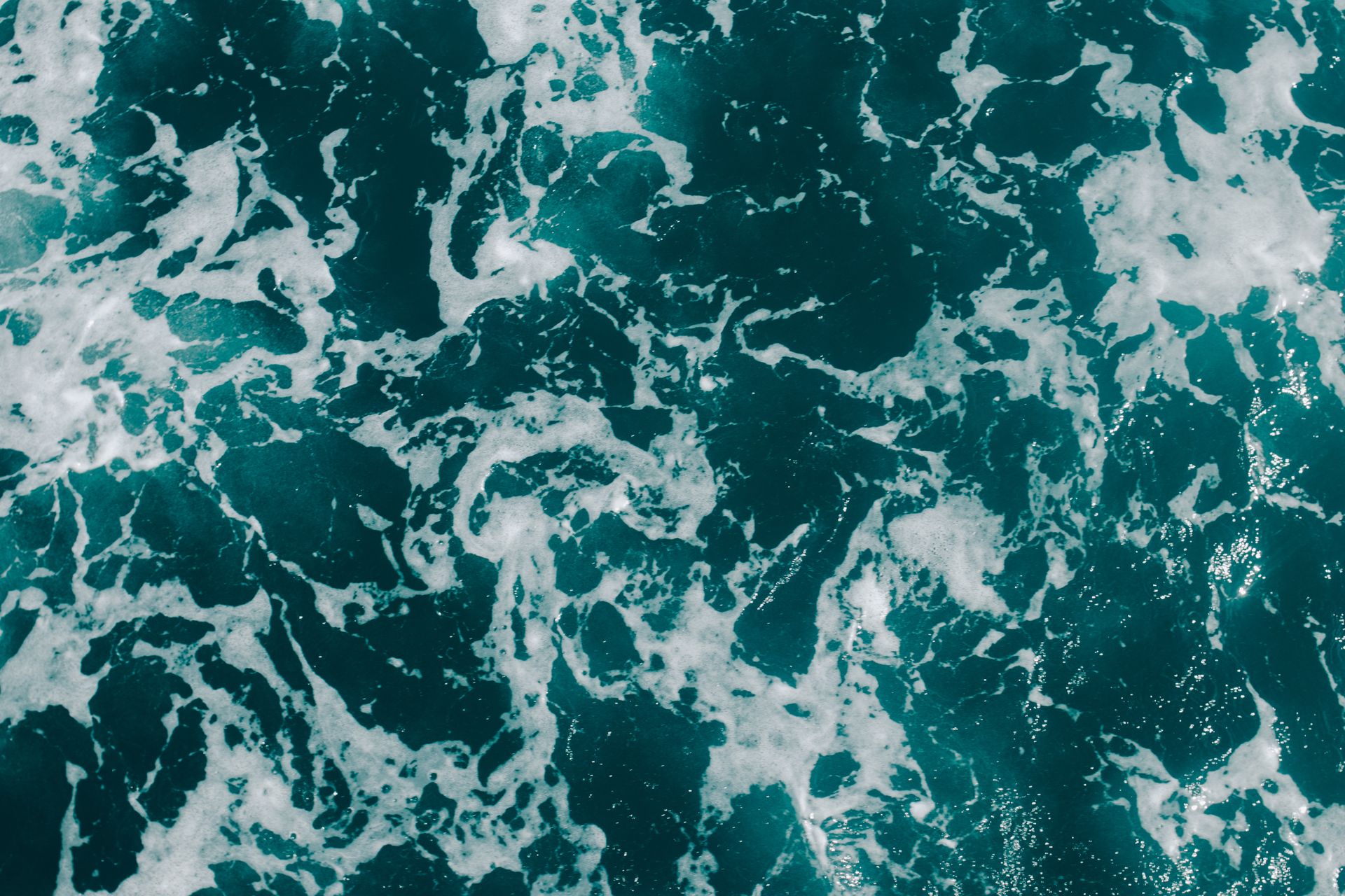 Dark aerial ocean waves