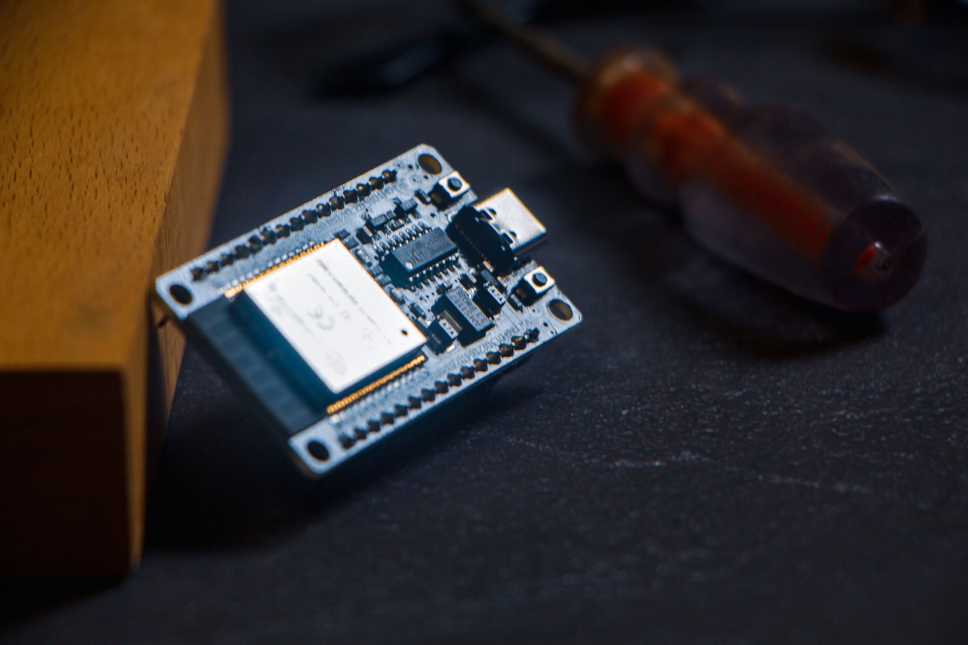 ESP32-based logger prototype circuit board